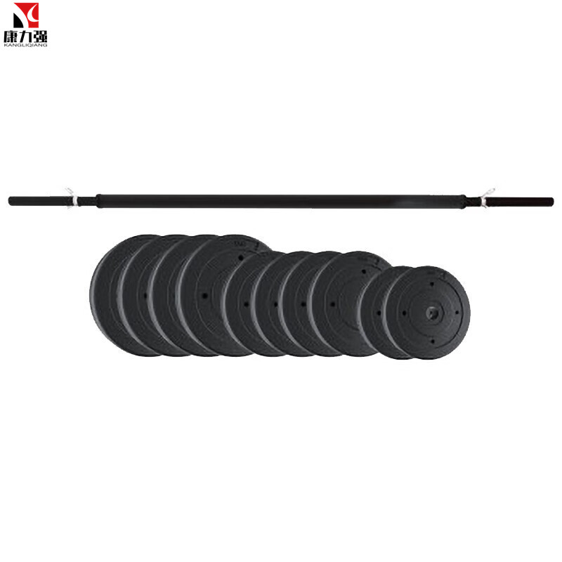 康力强护肩杠铃 环保哑铃 家用练臂肌 护肩杠铃 两用健身器材高清大图