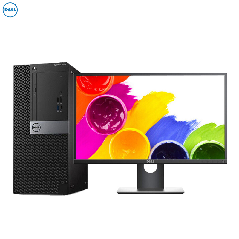 戴尔(DELL)Optiplex7050MT服务器+19.5英寸屏(i7-7700 16G 1T+256G固 4G独显 DVDRW W10H 项目)