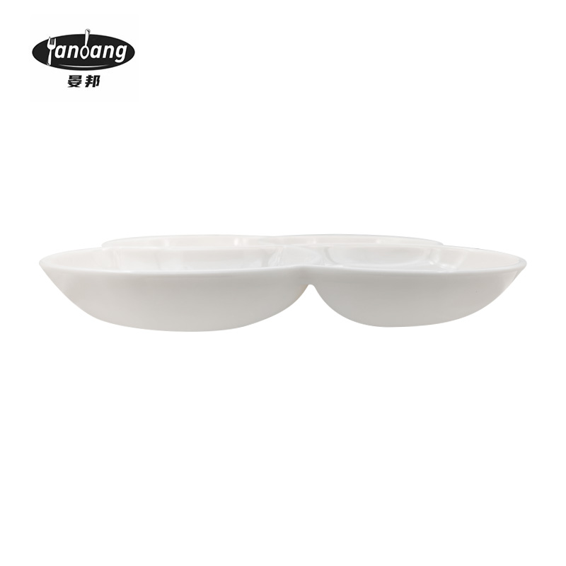 晏邦 密胺四格拼盘 8.5寸 220*220*30mm 1个高清大图