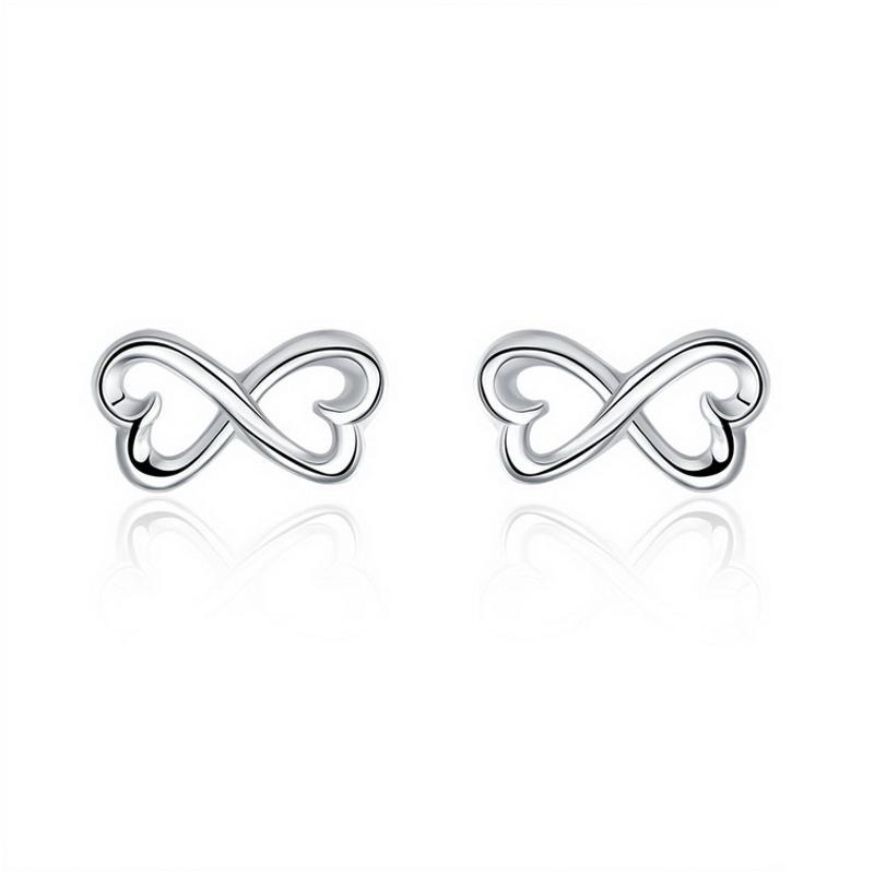 E049 Women silver plated earring 镀925纯银耳钉时尚创意耳环女