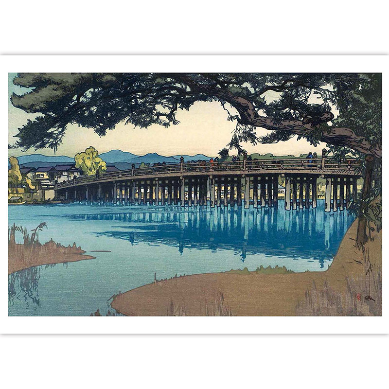 江涵秋影 [正版]江涵秋影 出类艺术明信片 近现代大师吉田博水风景版画选 日本画和风浮世绘版画作品 山水画创意 唯美日系高清大图