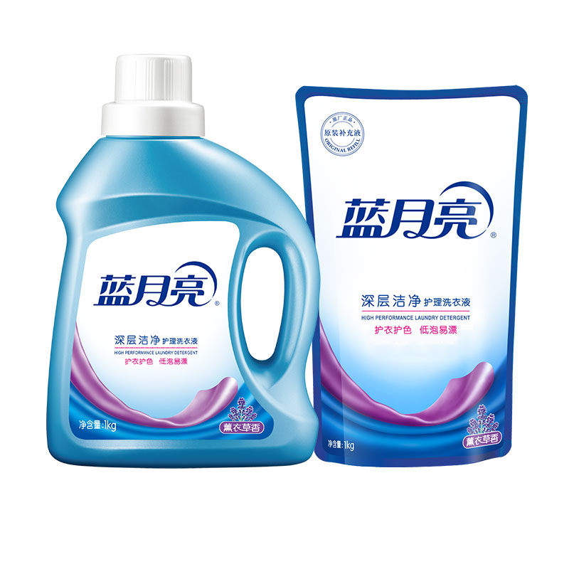 蓝月亮洗衣液洁净薰1kg+洁净薰袋1kg