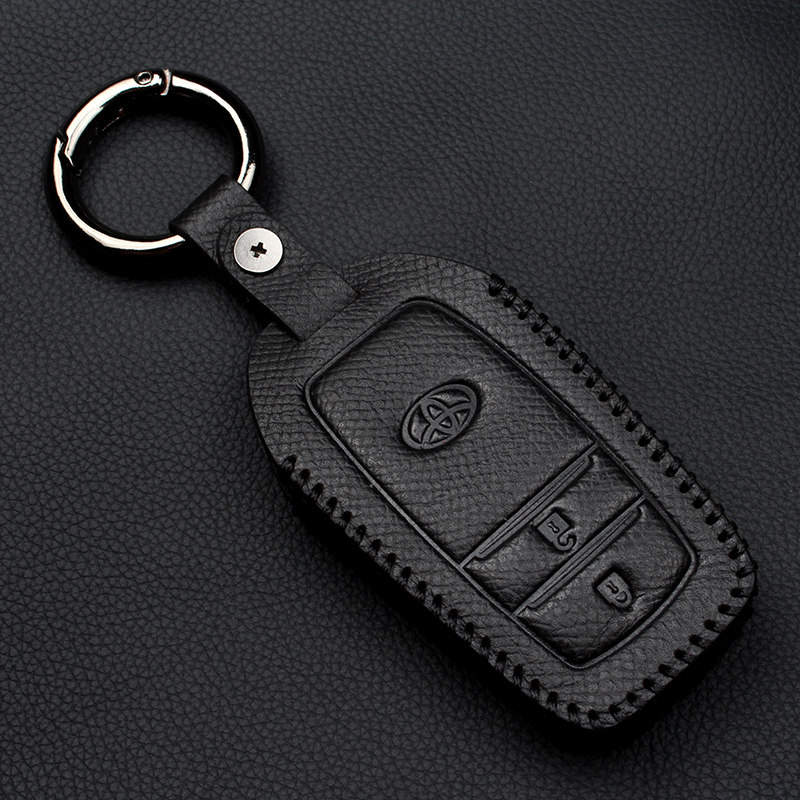 【补贴10%】2018款汉兰达真皮钥匙包2017款荣放RAV4雷凌卡罗拉汽车保护套壳扣汽车钥匙包 C款黑色二键智能