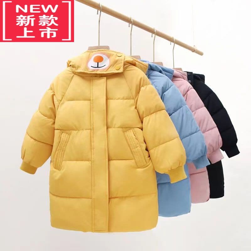 可莉允儿童羽绒棉服新款男童棉袄女宝宝中长款棉衣洋气时尚外穿冬季衣服图片