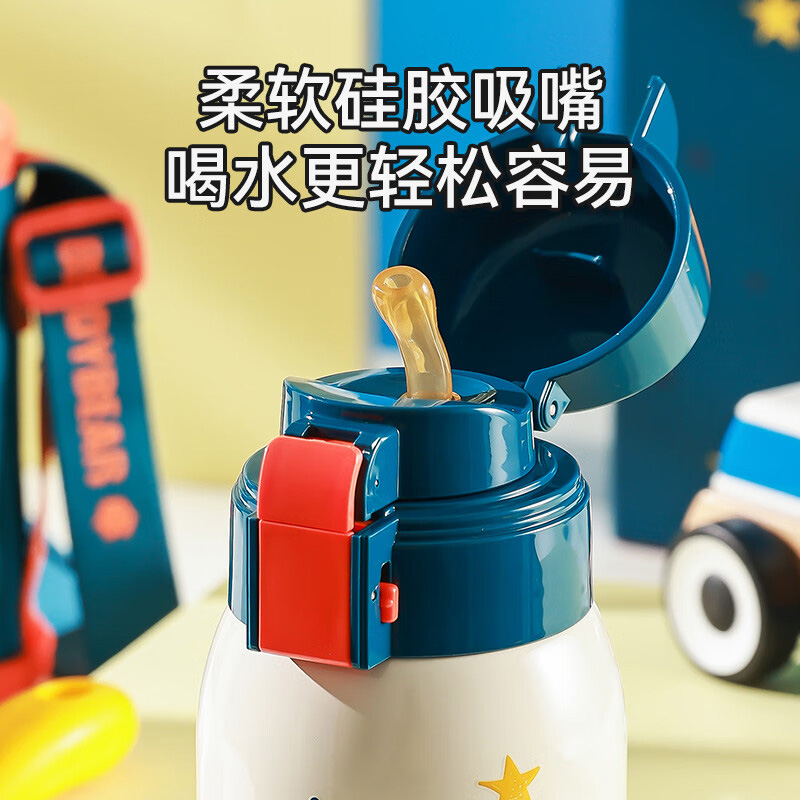 杯具熊 小狮子RT127-620 保温杯 620ml 蓝色高清大图