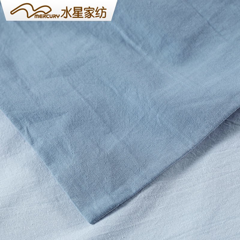 水星家纺 水洗棉四件套 简尘羽双人1.8米床上用品