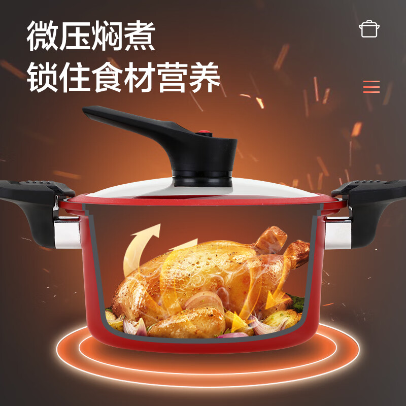 德世朗(DESLON)麦饭石抗菌不粘微压营养锅 家用炖煮闷烧锅 3.5L 一个装 DFS-T832A高清大图