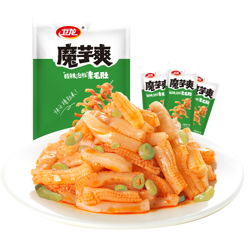 卫龙魔芋爽酸辣泡椒素毛肚350g