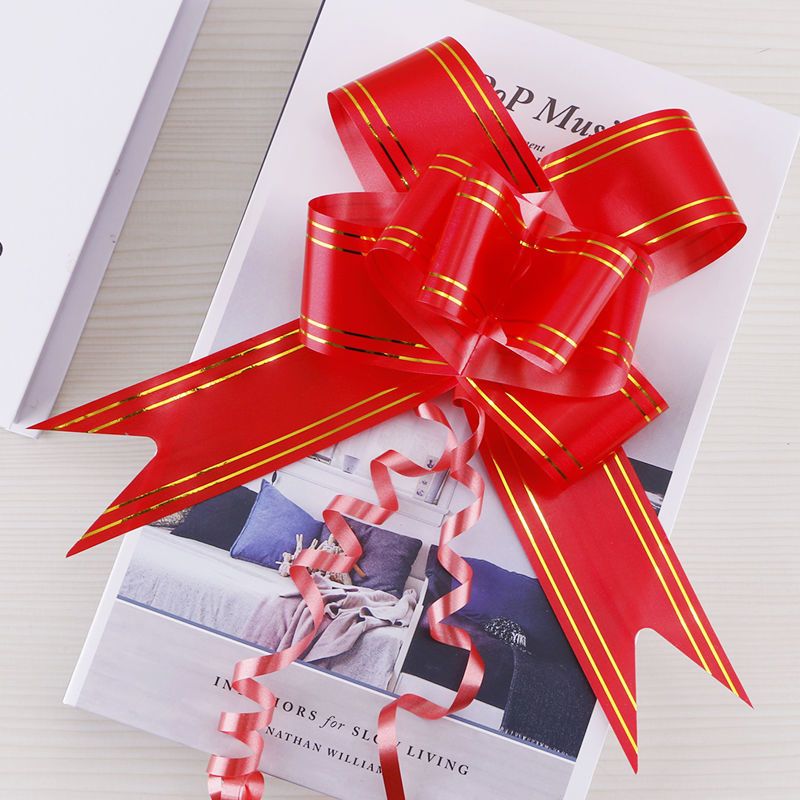 大号手拉花蝴蝶结拉花彩带婚车装饰拉花婚房布置礼品盒抽花小号