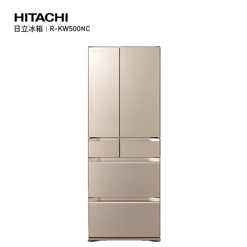 日立(HITACHI)日本原装进口488升真空保鲜自动制冰魔术变温风冷变频电冰箱R-KW500NC水晶白色