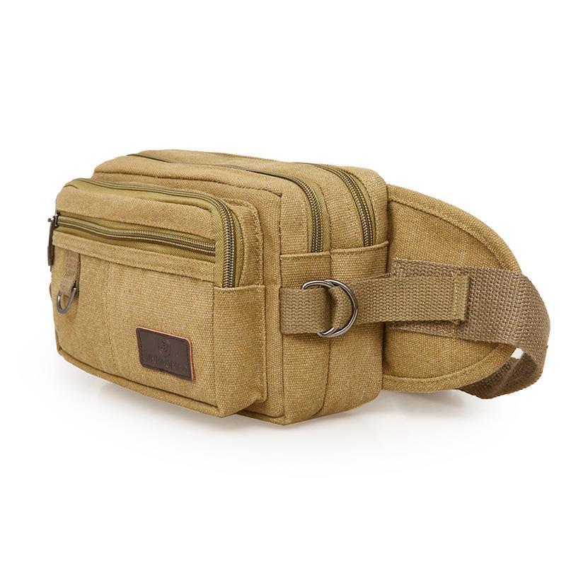 帆布腰包男女士多功能大容量休闲户外运动生意收银耐磨防水收钱包