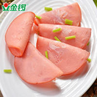 金锣 350g无淀粉果木熏烤火腿(骨汤味) 2只装 即食香肠 汉堡三明治食材