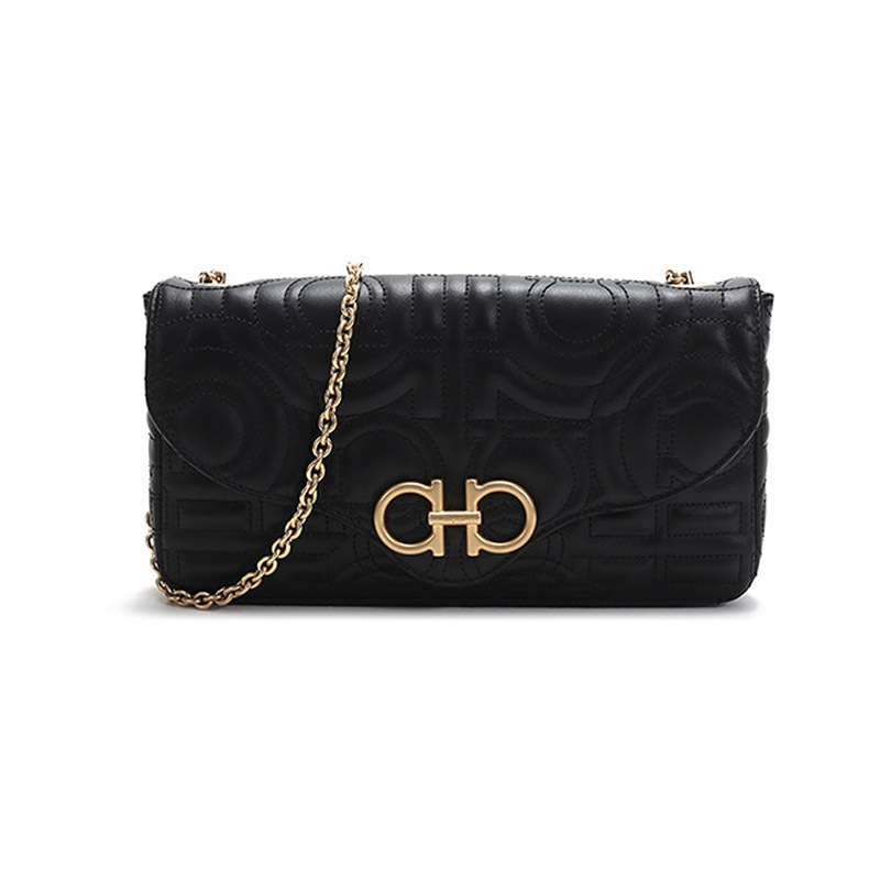 salvatoreferragamo菲拉格慕女士牛皮gancini绗缝迷你单肩斜挎包手拿