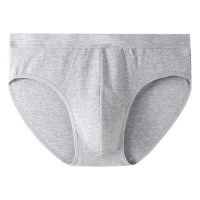 男士内裤纯棉高腰大码肥胖三角裤宽松透气男款短裤男式裤头底裤衩 4XL建议160-175斤 花灰