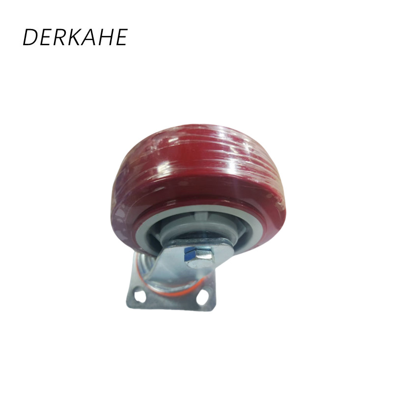 DERKAHE 重型手推车聚氨酯轮 φ125×50(5寸) 万向款 个高清大图