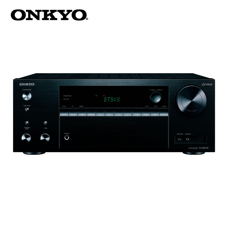安桥(Onkyo)TX-NR575E(B)音响 音箱 7.2声道AV功放 进口家庭影院 杜比全景声功放