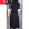 YIBUSHENG高质量中年妈妈连衣裙大码遮肉遮胯显瘦过膝小黑裙子2024季新款