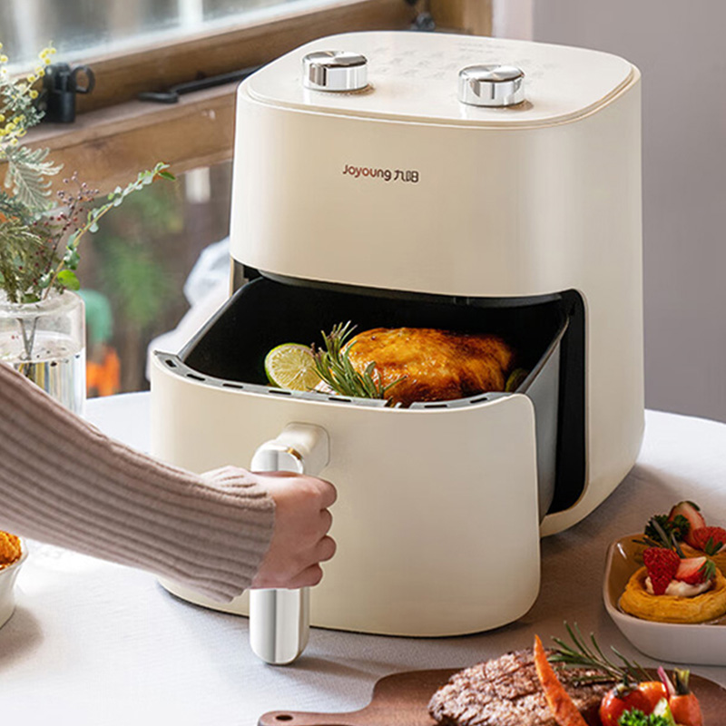 九阳空气炸锅5.3L双旋钮控温控时耐高温好清洗KL50-V515高清大图