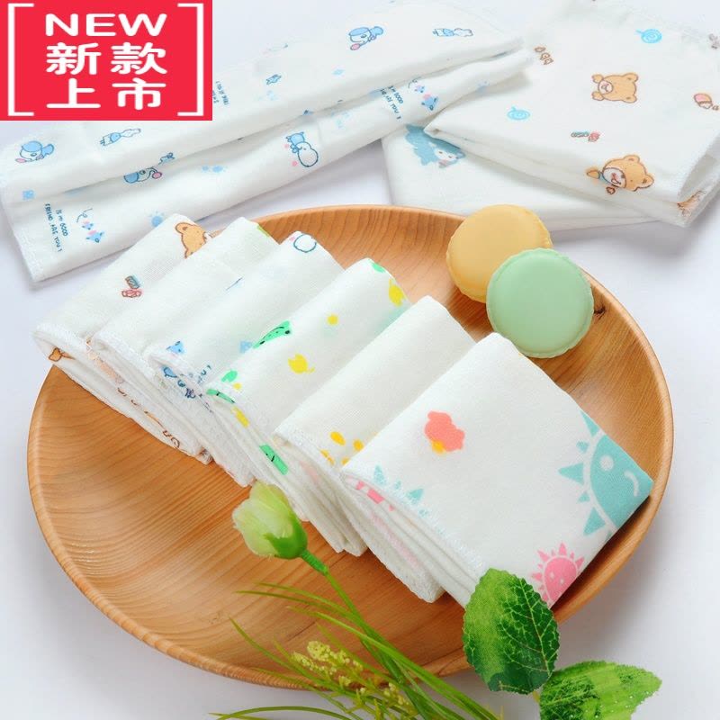 可莉允纱布毛巾宝宝口水巾婴儿洗脸洗澡巾儿童小方巾手帕新生儿用品图片