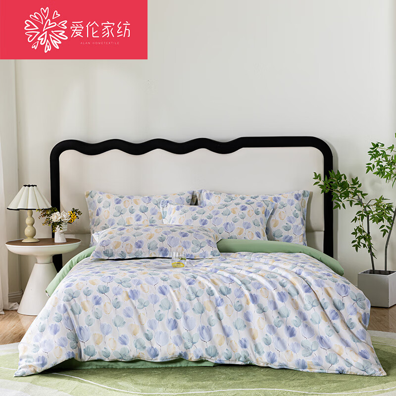 爱伦绿茵AL2016SJT水洗棉床品四件套200*230CM(套)高清大图