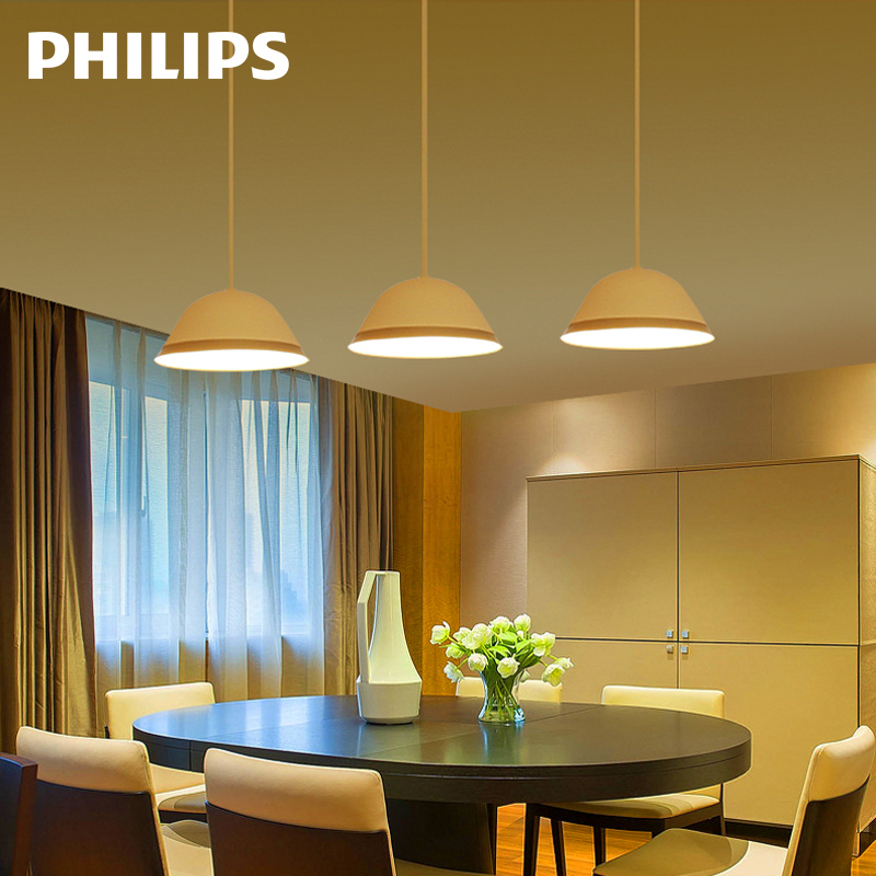 飞利浦(PHILIPS)LED吊灯 三头现代简约灯具餐厅卧室客厅 三档调光餐吊灯 Philips吊顶逸宁