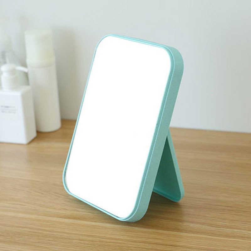 小清新简约镜子折叠化妆镜台式随身镜加厚高清简约镜子学生大梳妆镜