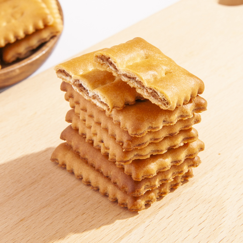 ddung冬己网红咸蛋黄味枕头饼100g*3袋红豆味日式小圆饼夹心饼干办公室休闲网红小零食
