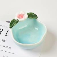 美容院用品冰裂陶瓷精油碗工具碟子水疗调配套装足疗精油美甲碟碗 蓝色