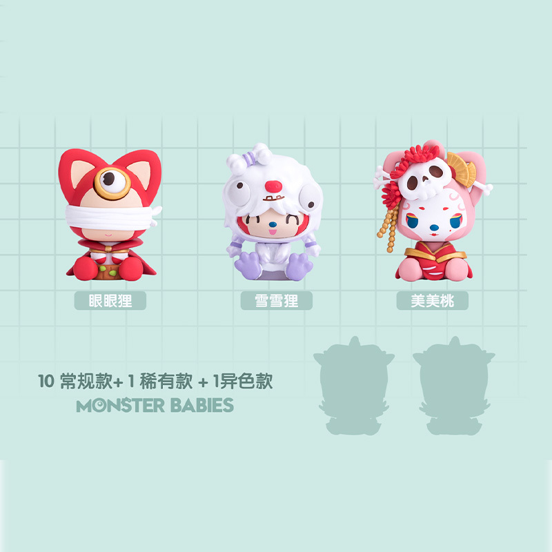 名创优品(miniso) 怪物宝宝系列阿狸盲盒潮玩可爱公仔手办生日礼物创意玩偶