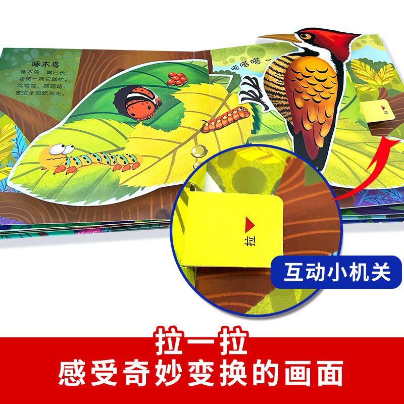 [2册]自我保护+动物捉迷藏 [正版]动物捉迷藏立体书 趣味情景立体翻翻书科普揭秘系列3-9岁儿童动物森林海洋高铁百科书高清大图