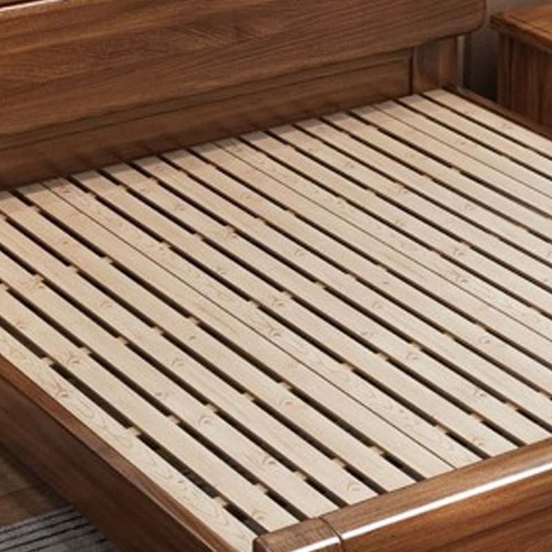 中豫鑫泽 ZYXZ4022724实木床1.8米单人床胡桃木含两个床头柜高清大图