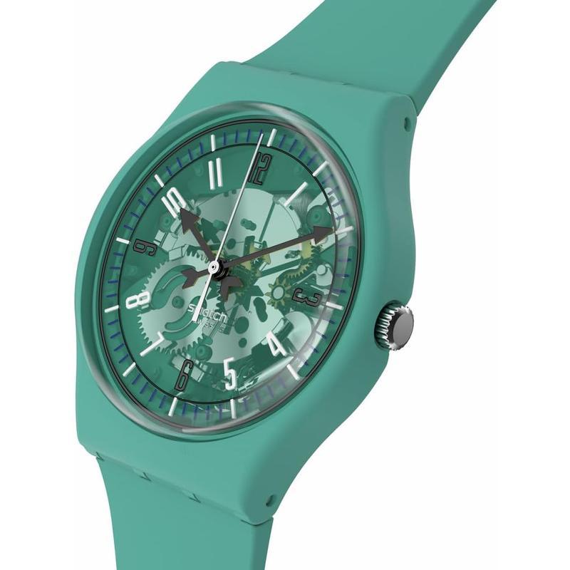 swatch斯沃琪瑞士手表gent系列青水碧天情人节礼物潮流石英表34mm全球