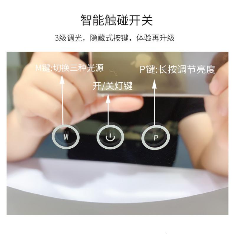 台式化妆镜带灯d灯梳妆镜欧式化妆补光灯镜结婚公主镜子_485高清大图