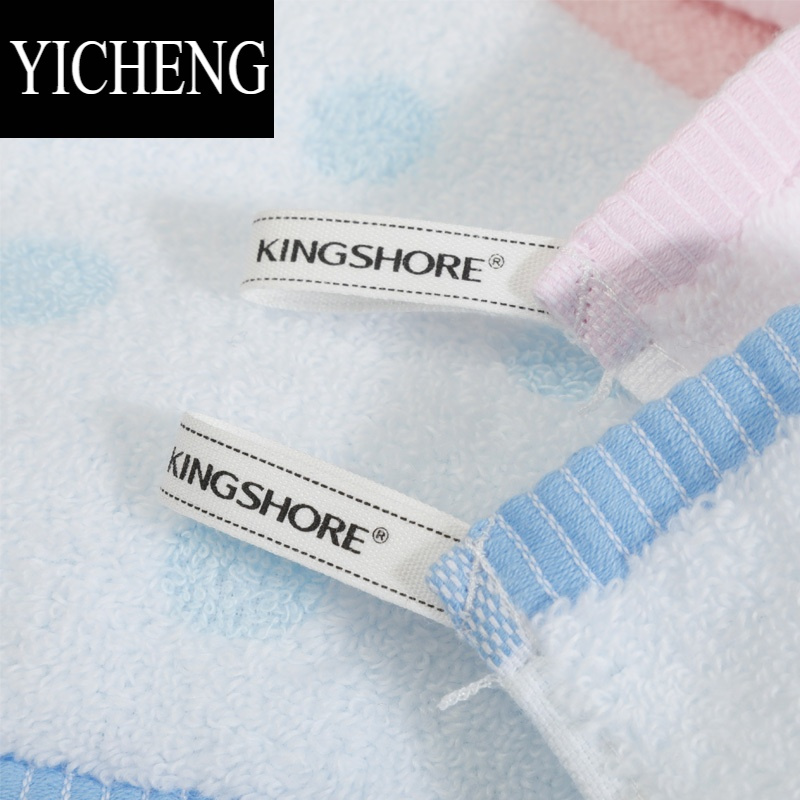 yicheng2条装方巾宝宝挂绳正方形儿童小毛巾无捻柔软吸水绣花卡