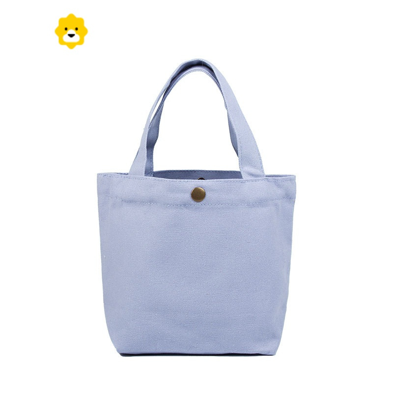 fenghou夏新款简约纯色迷你轻便学生女妈咪上班便当小号拎袋帆布手提