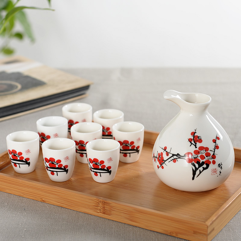酒杯套装 陶瓷酒具 烈酒杯 白酒酒杯 分酒器 创意清酒壶 小酒盅(请先与客服确认再)