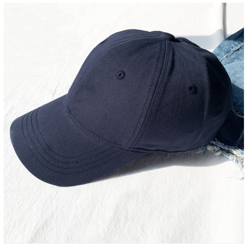 戚薇同款纯色棒球帽女帽子春秋新款鸭舌帽藏青色可调节