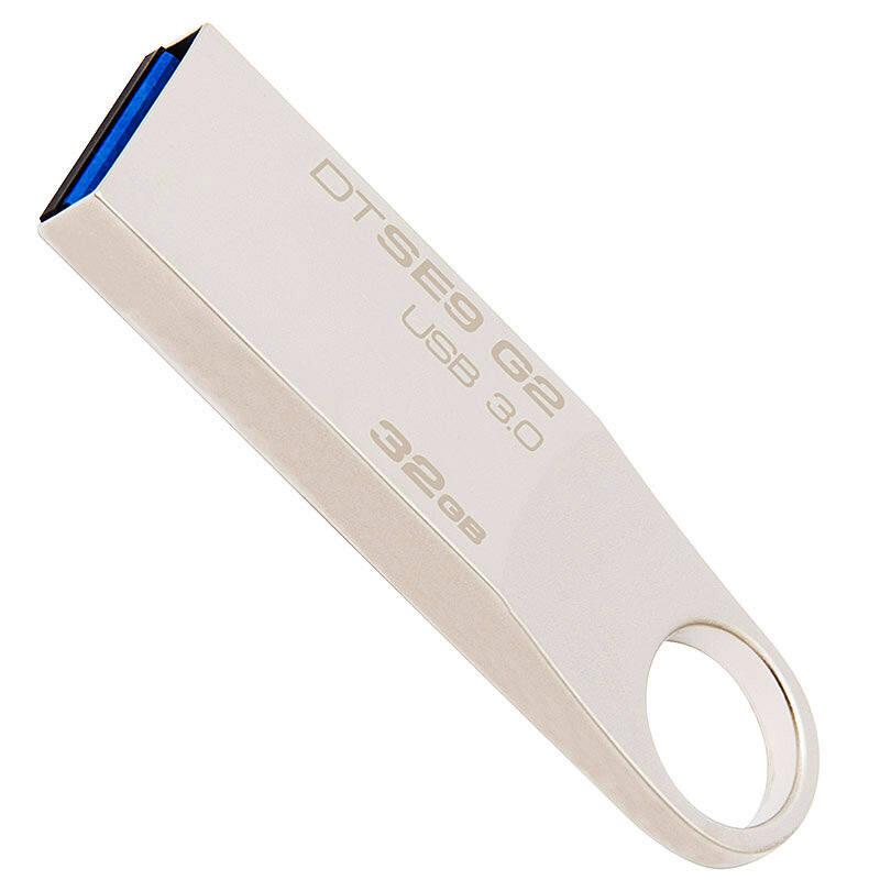 金士顿(Kingston)32GB U盘 DT SE9G2 金属高速优盘 USB3.0 银色