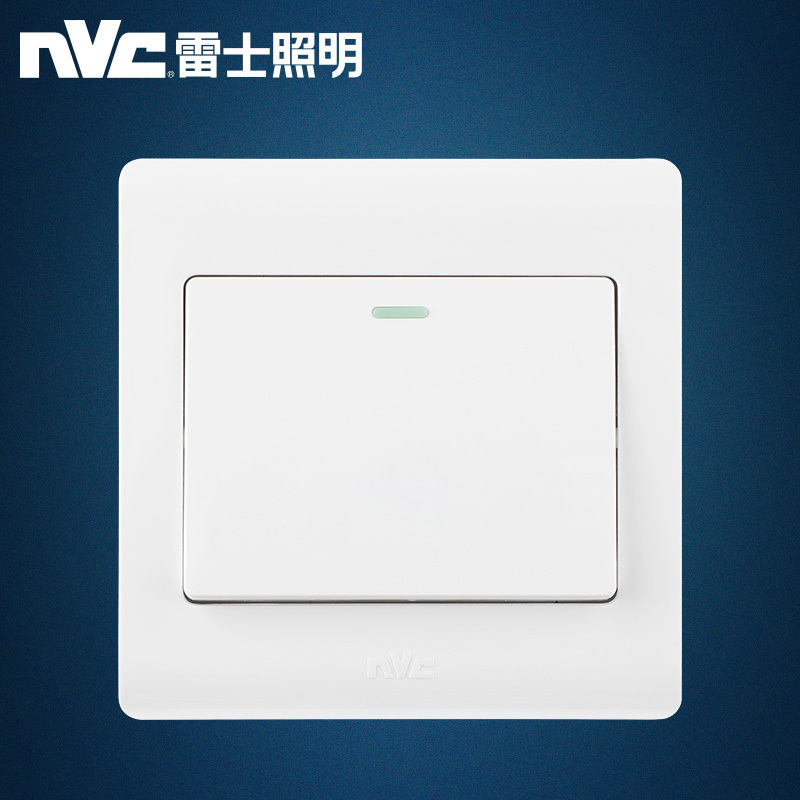 雷士照明nvc开关面板家用一开多控暗装墙壁开关电源86型