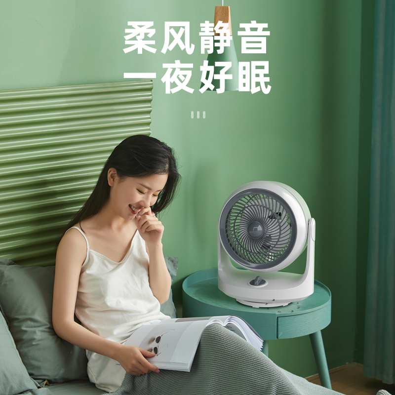赛亿(Shinee)空气循环扇 三档风速 上下仰俯调节 低噪循环送风 转页扇 电风扇台扇迷你节能省电摇头风扇FX-30L