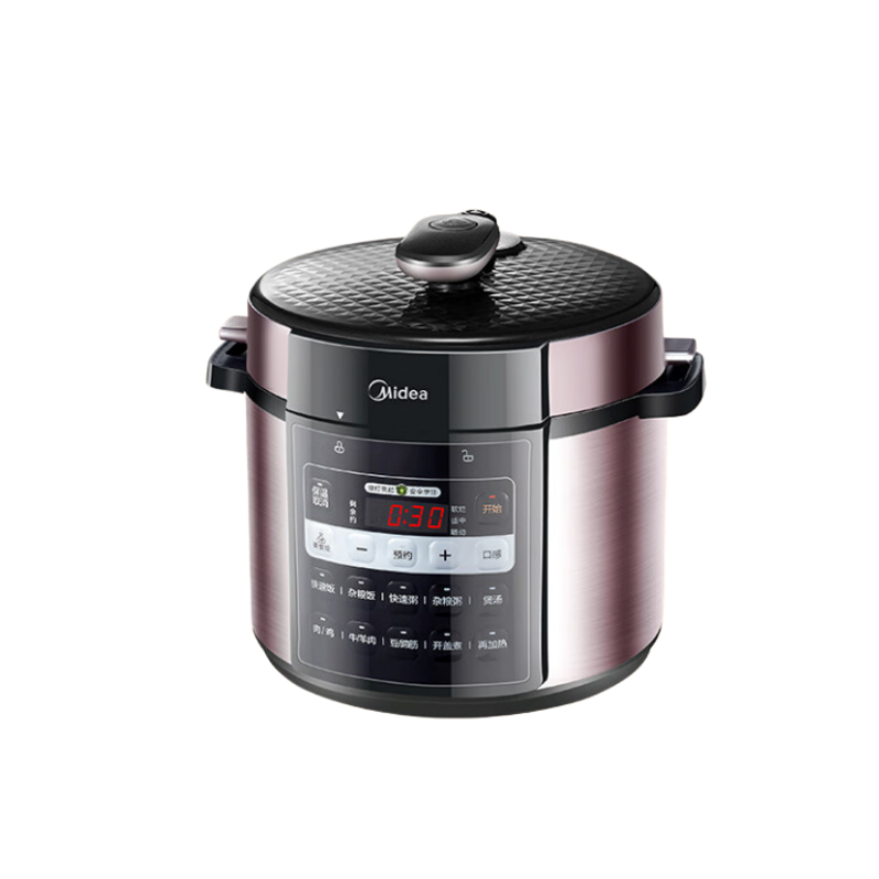 美的(Midea) MY-E6126 电压力锅全自动智能预约电饭煲 6L 去腥提鲜大屏 双胆电饭锅
