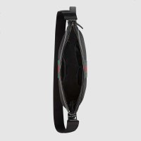 【法国正品直邮】 Gucci古驰男包新款Gucci男包古奇男包时尚帆布织带单肩 单肩包387111 KWT7N