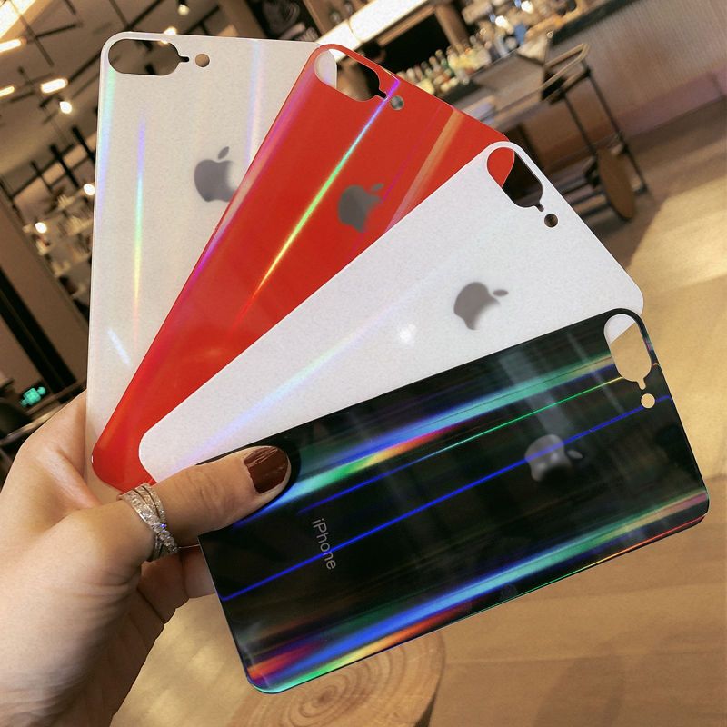 苹果8plus钢化膜后膜iphonex背膜后盖7plus改色彩膜6sp手机后贴膜