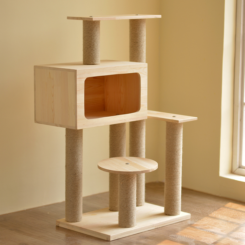 多省实木猫爬架实木猫窝猫树猫玩具猫用品猫咪家具猫爬树（请先与客服确认再）