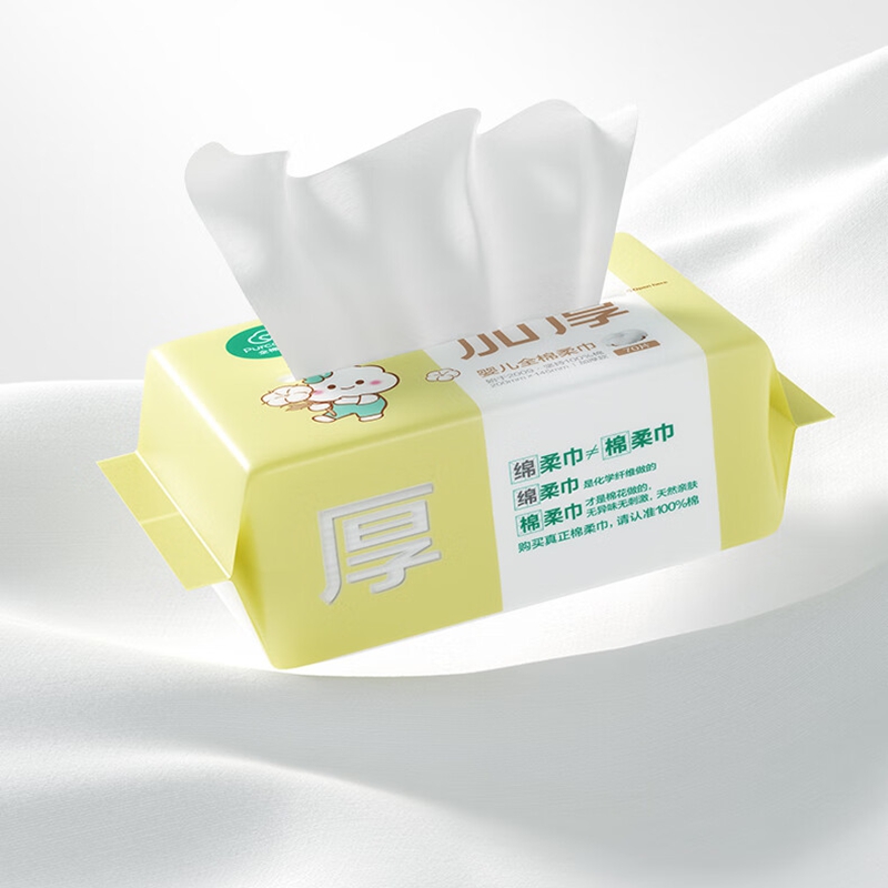全棉时代 婴儿全棉柔巾60g 200*145mm,140片/包高清大图