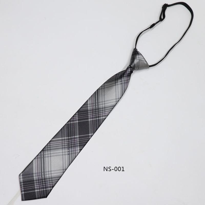 ns-001 jk制服格子免打领带 懒人易拉男女士高中生日本dk英伦学院风