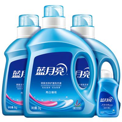 薰衣草亮白洗衣液2kg*1+薰衣草亮白洗衣液1kg*2+80g*1