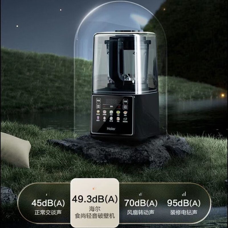 海尔 破壁机HPB-TC1W1211家用多功能智能静音降噪豆浆机自动一体高清大图