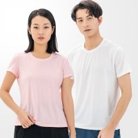 21夏新款冰丝情侣T恤冰感弹力透气运动休闲短袖男团购工作服定制