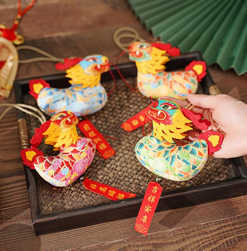 端午节龙舟香包艾草香囊礼品随身平安符挂件汉服搭配挂饰-橙色龙舟;other--